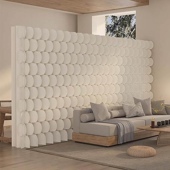 Partitions and Dividers Freestanding, Paper Room Divider Screen Divider, Decorative Room Dividers, Foldable, Waterproof, Windproof, for Home Office(500x43x200cm/197x17x79in)