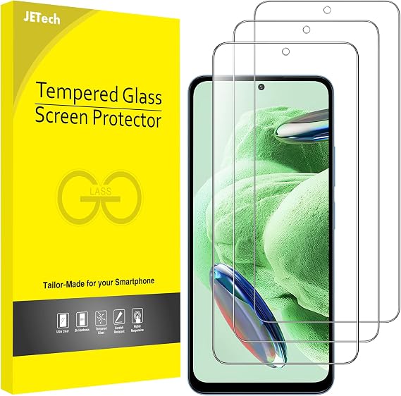 JETech Screen Protector for Redmi Note 12, 3-Pack