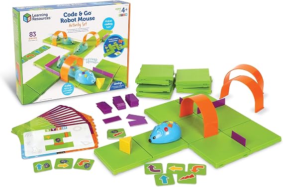 Learning Resources Code & Go Electric Robot Mouse Coding Maze Activity Set For Kids STEM Play