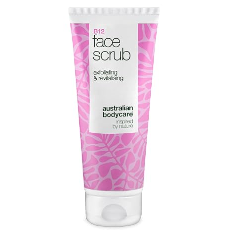 Facial Scrub for Dry and Pale Skin - Removes Dead Skin Cells with Vitamin B12 Glycolic Acid and Apricot Kernel Powder
