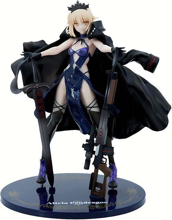 Zhongkaihua Fate Stay Night Figure Altria Pendragon Action Figure FGO Anime Figure Cavalry with Weapons Standing Statue Model Collectibles Ornaments 25 cm