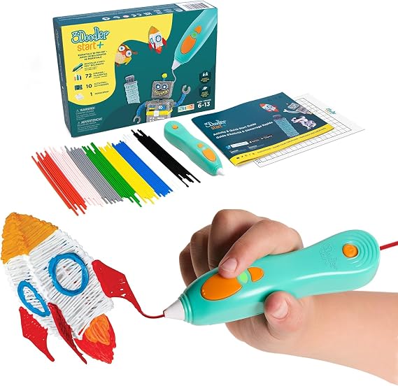 3Doodler Essentials 3D Pen Set for Kids, Easy to Use, Learn from Home Art Activity Set, Educational STEM Toy for Boys & Girls Ages 6+