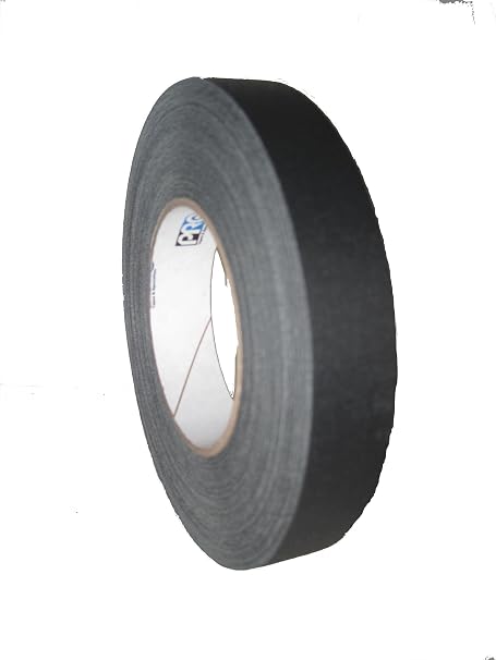 Pro Gaff Gaffers Tape 1 and 2 inch Widths, 17 Colors Available, 1 inch, Black