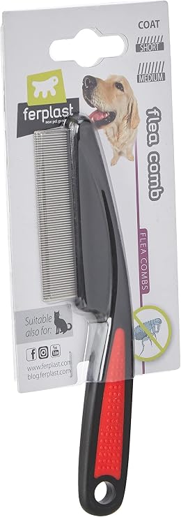 Ferplast GRO 5838 KÖPEK PIRE TARAĞI, Red, Narrow