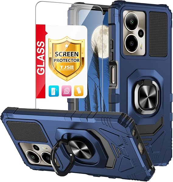 TJS for Cricket Outlast 5G Phone 2024 Case, AT&T Motivate Pro Case (Blue)