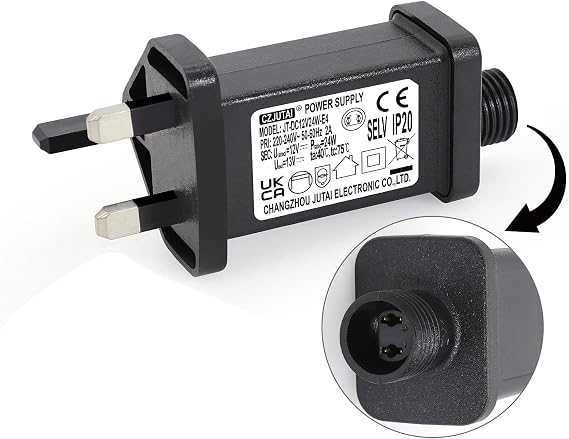 12V 24W String Lights Indoor-Outdoor Power Adapter for CZJUTAI JT-DC12V24W /12W /9W /7.2W /6W /4.5W /3.6W-IP20 Christmas Lighting [U3S4]