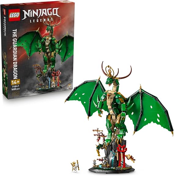 LEGO NINJAGO Muhafız Ejderha 71847 | 14 Yaş ve Üzeri Çocuklar için Usta Wu Minifigürü İçeren Koleksiyonluk Oyuncak Yapım Seti, Doğum Günü Hediyesi (1650 Parça)