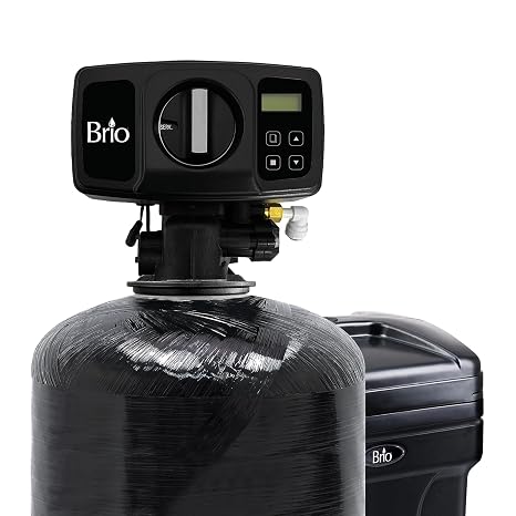 Brio WSFS9534 Whole House Water Softener System | 4+ Bathrooms, 64,000 Grains, 10 GPM, 12" x 52" Resin Tank, High-Efficiency Valve Head