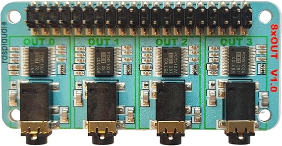 RASPIAUDIO 8xOUT Channels for Raspberry Pi 5 only Desk