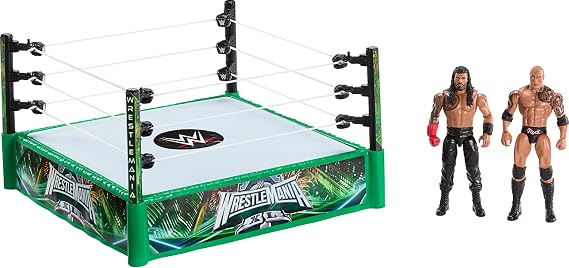 Mattel WWE Bloodline Rules Playset with The Rock & Roman Reigns Figures