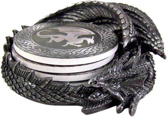 Dragon Coaster Holder with 4 Coaster Set