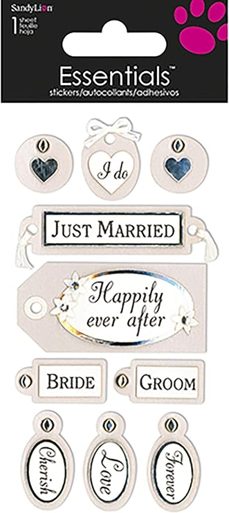 Sandylion Wedding Tag Concept Essentials Sticker, Large