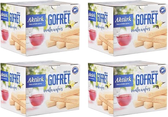 Aktürk Gofret Vanilyalı 800 gr x 4 Kutu