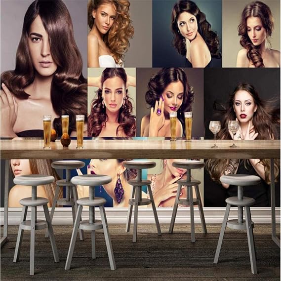 Nordic Tv Background Wall Paper Hair Salon Barber Shop Wallpaper Living Room Bedroom 3D Decorative Mural Film Wall Covering 3D Wallpapers Wallpaper Paste Living Room Paste The W 250 (W) x 175 (H) cm