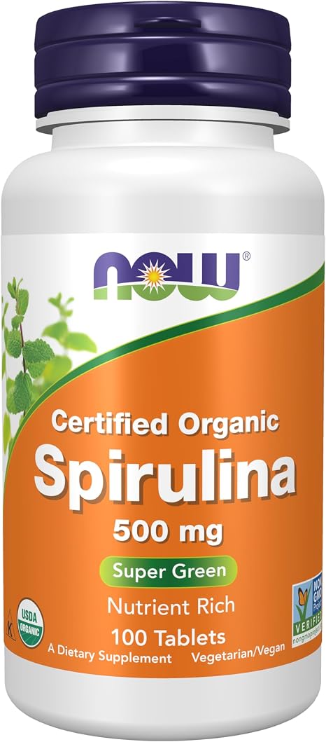 Now Foods Spirulina 100 Tabs 500 Mg