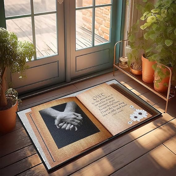 Fall Welcome Mats for Front Door Love's Eternal Bond Doormat Emo Room Decor Man Cave Stuff(65X90CM)