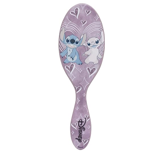 Wet Brush Original Detangler Hair Brush, Stitch & Angel (Disney Love), Ultra-Soft IntelliFlex Bristles, Detangling Bristles Glide Through Tangles (Wet Dry & Damaged Hair), Women & Men