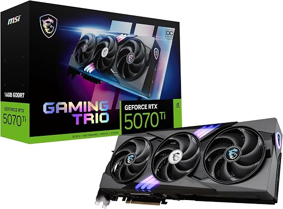Msi Vga Geforce Rtx 5070 Ti 16g Gaming Trio Oc Rtx5070ti 16gb Gdrr7 256 B Dx12 Pcie 5.0 X16 (3xdp 1xhdmi)