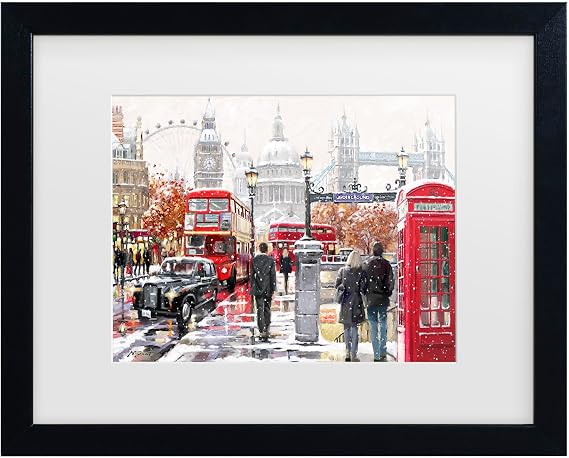 The Macneil Studio 'London Collage' Matted Framed Art
