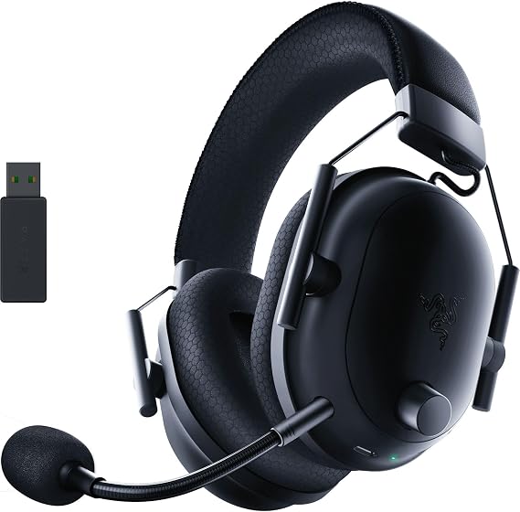 Razer BlackShark V2 Pro (2023) für PC - Kabelloses Premium Esports Headset (HyperClear Super-Breitband-Mikrofon Triforce Titanium 50mm Treiber HyperSpeed Wireless-Technologie 70 Std) Schwarz
