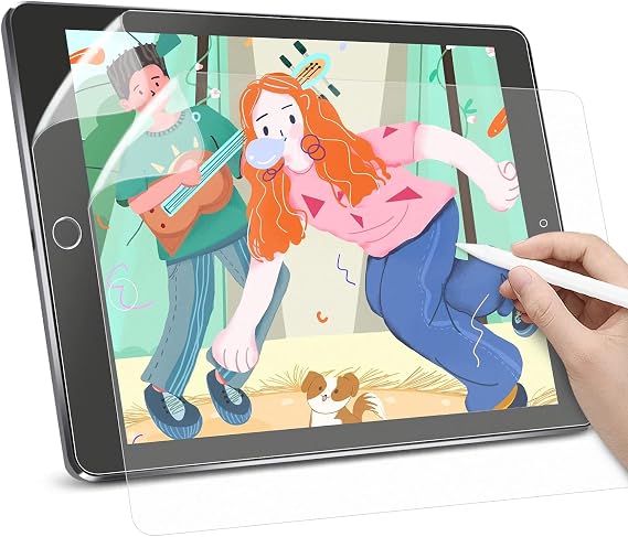 teknosepetim DAVIN Ipad 10.2 7-8-9. nesil Paper Like Kağıt Hissi Kaymaz Yüzey Pet mat Ekran Koruyucu çizim için ekran koruyucu