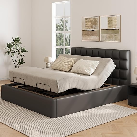FLEXISPOT S3K-Lite King Adjustable Bed Base, Zero Clearance & Zero Gravity