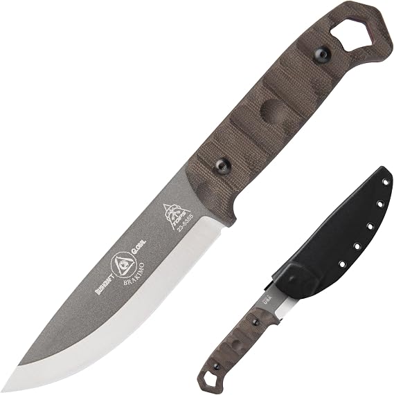 Tops Knives TPBRAK02R: Brakimo Tungsten Coated Fixed