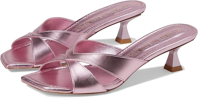 Stuart Weitzman Miami Xcurve 50 Slide Cotton Candy 6 B