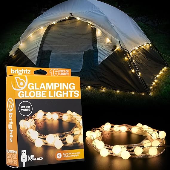 Brightz GlobeBrightz LED USB String Lights, Warm White, 16 ft