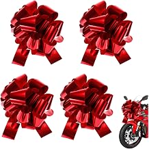 Big Red Car Bow 4pcs Big Bow for Present 12 Inch Giant Red Bow for Present Gift Bows Huge Red Christmas Bow Pull Bows for New Car, Huge Presents Bows Decoration, Christmas Big Gift Bow