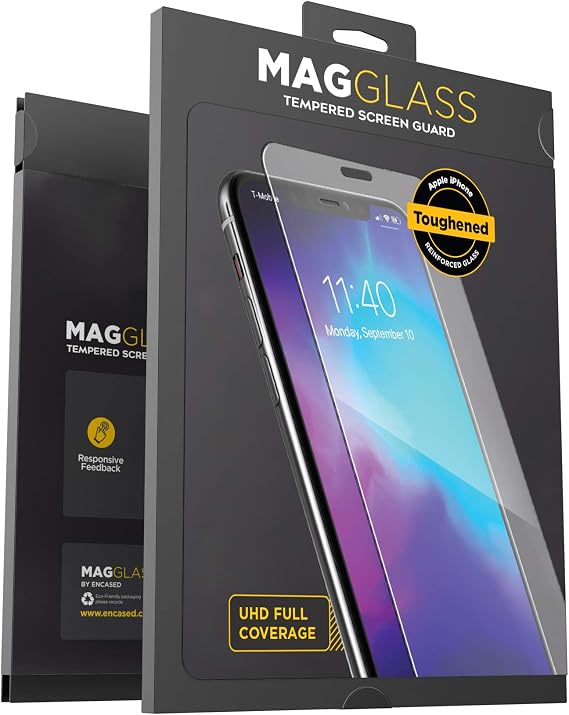 Magglass Tempered Glass Screen Protector Compatible with iPhone 11 - Anti Bubble UHD Clear Full Coverage Display Guard (Case Compatible)