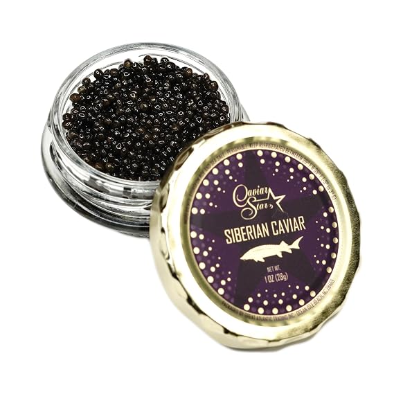 Caviar Star Luxurious Polish Siberian Caviar - Premium Royal Sturgeon Roe - Exquisite, Sustainably Harvested Gourmet Delicacy - Gourmet Culinary Experience - 1 Ounce