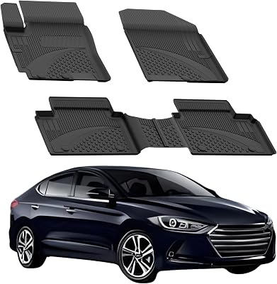 Sahler Floor Mats fits Hyundai Elantra 2016-2020 | Custom Fit Floor Liner for Cars | Premium Quality Car Mats Black | Odorless All Weather Waterproof Durable 4.5D Liner