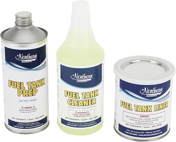 Gas Fuel Tank Cleaner/Prep/Liner Leak Repair Kit