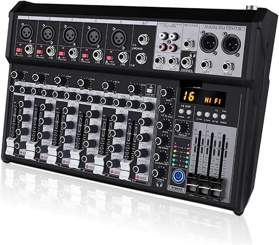 DJ Controller, Dj Controller Mixer Mixing Meter Card Professional Pc Digital Console Interface Console Professional Equipment 7 Channels
