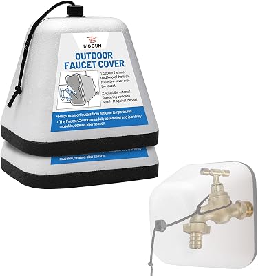 Outdoor Faucet Covers for Winter, Easy to Install Insulated Foam Protector Against Freeze for Outside Faucet Water Spigot Garden Hose Bib, Resuable, 2 Pcs