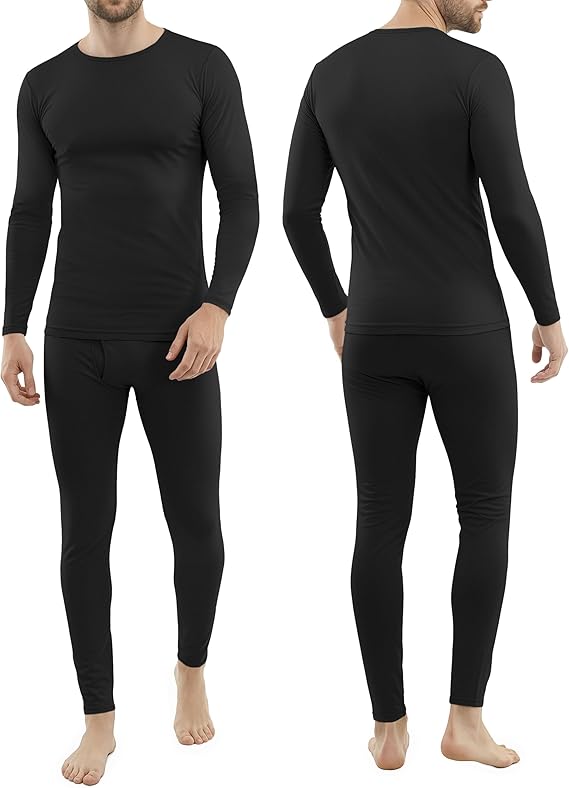 4-Way Stretch Men's Thermal Underwear Set Soft Long Johns Base Layer
