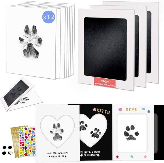 MYPAWLETS Inkless Paw Print Kit,Ink Pads for Dog,Cat,3 Pack-M