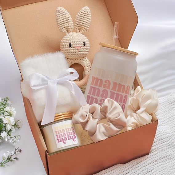 New Mom Gift Basket. Pregnancy Gift, Baby Shower Gifts, Postpartum Gift, Congratulations on Pregnancy Gift, New Baby Gift, Mothers Day Gift for New Mom- Gift Box Set for Mom and Baby, Undefined