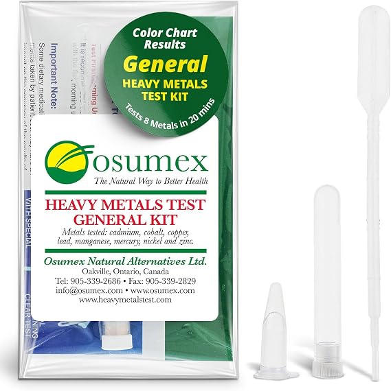 Heavy Metal Test General Kit for Humans 1 Pack - 8 Range Heavy Metal Urine Test Kits, Metal Testing Kit, Heavy Metal Testing Kit, Urine Metal Tester Heavy Metal Detection, Heavy Metals Test Kit