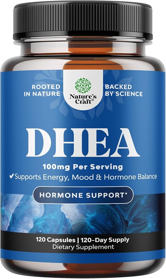 DHEA Capsules for Men & Women - Energy and Hormone Balance Support - 120 Ct