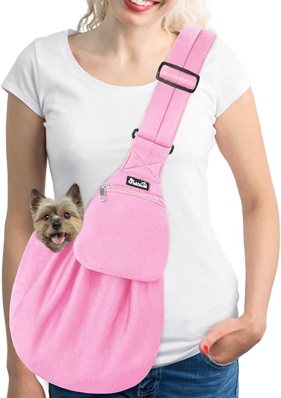 SlowTon Dog Carrier Sling - Thick Padded Shoulder Strap Adjustable, PI, M