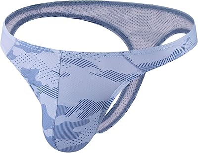 Summer Code Mens Thong G-String Underwear Micro Mesh Bulge Pouch Thong Panties Soft Stretch Bikini T-Back Underwear