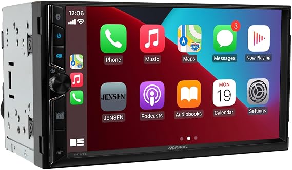 Jensen J3CA7W 7" Wireless Apple CarPlay Android Auto Double DIN Car Stereo