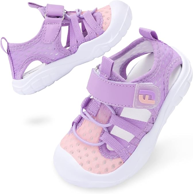 JOINFREE Toddler Boys Girls Water Shoes Breathable Qucik Dry Sport Beach Sandals Lightweight Barefoot Flexible