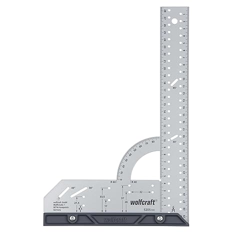 wolfcraft Universal Angle & Try Square for Measuring, Marking & Cutting