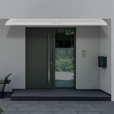 Window Awning Door Canopy, L78.7W15.7in Clear Rain Cover Door Awning Outdoor Shades for Rain & Snow, Front Door Exterior Window Awning for Entrance, Patio, Porch, Balcony