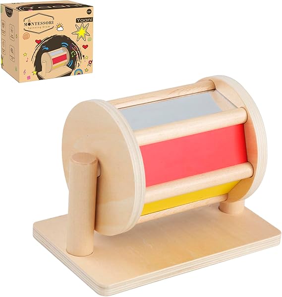 YAANI Spinning Drum, Baby Toys, Montessori Toys for Babies 6-12 Months, Sensory Toys for Babies, Baby Toys 6 Months Plus, Montessori Toys for 1 Year Old, Boys Toys, Girls Toys, Toddler Toys