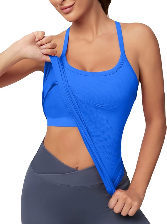 MathCat Racerback Tank Tops Workout Tops for Women
