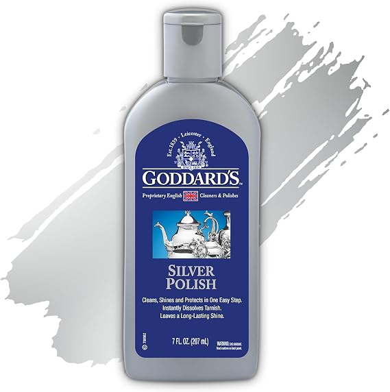 Goddard’s Silver Polish 207ml – Instantly Removes Tarnish – Cleans, Shines & Protects Silverware, Jewellery, Antiques, Cutlery, Trays, Tea Sets – Long-Lasting Shine – Easy to Use